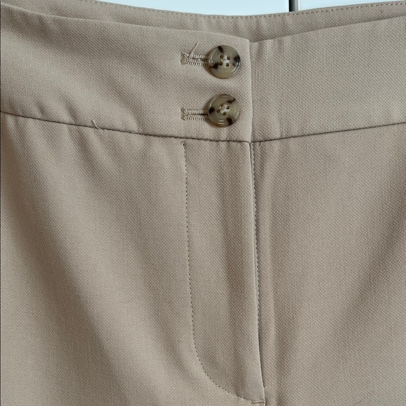NWOT Talbots Luxe Double Weave Tan Straight Leg Women's Pants Lined, Size 10 - Picture 3 of 13
